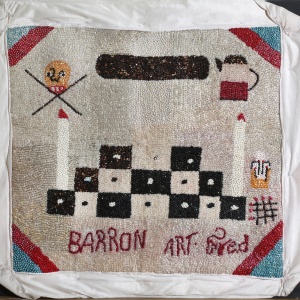 VODOU FLAG, "Baron Samedi" Art Fred, HAITI