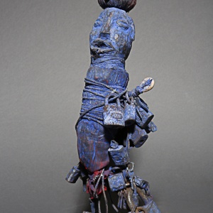 FETICHE VODOU, bleu cadenas, FON Benin