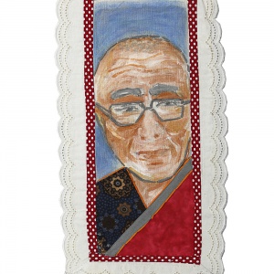 Daï Lama, Appliqué sur napperon